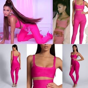 Meshki Pink Rowan Bandage Pants & Amanda Crop Top